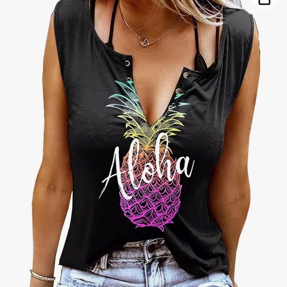 Aloha / Pineapple Tank Top 🍍 - Picture 2 of 11